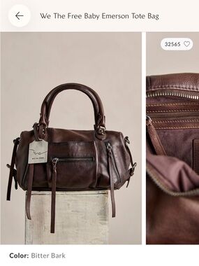 NWT We the Free Baby Emerson Tote Bag in Bitter Bark